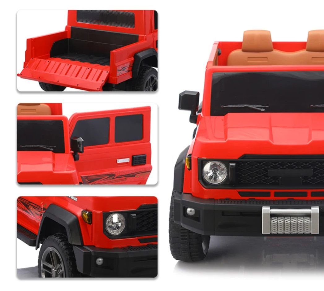Cruiser Monster Bakkie 2 Seater Kids Ride On Electric Car 12v - Red - Image 6