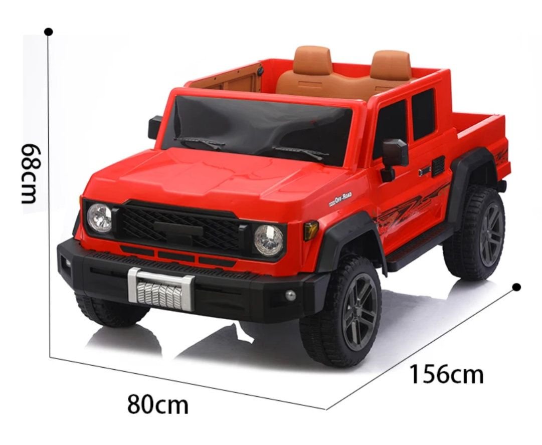 Cruiser Monster Bakkie 2 Seater Kids Ride On Electric Car 12v - Red - Image 7