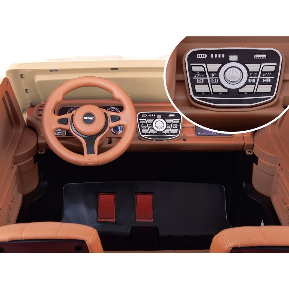 Large 4x4 Kids Electric Ride On Land Cruiser Inspired - Desert Sand Beige - Image 10