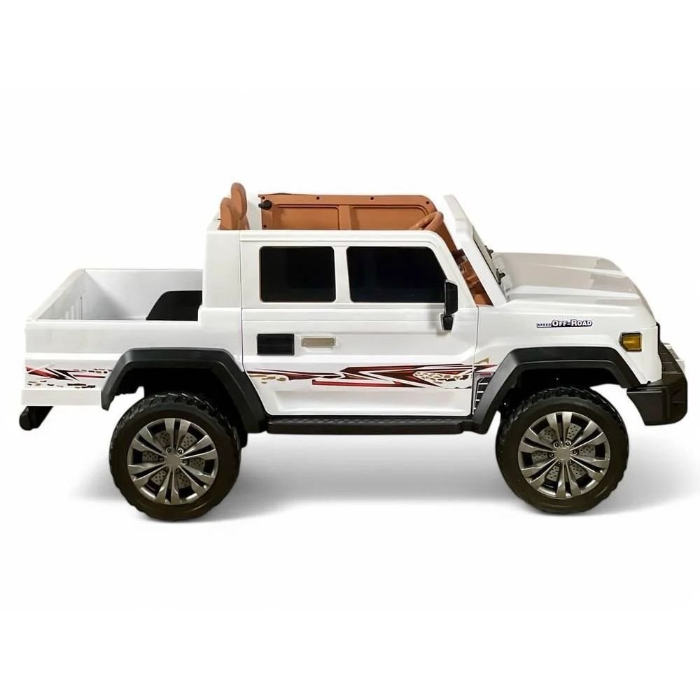 Large 4x4 Kids Electric Ride On Land Cruiser Inspired - White - Image 3