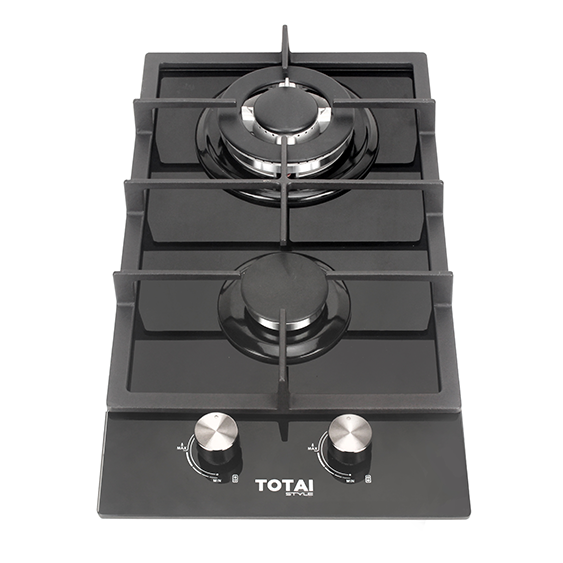 TOTAI 2 BURNER GAS HOB GAS ON GLASS - Totai