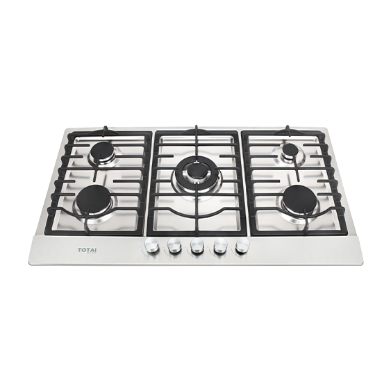 TOTAI 5 BURNER GAS HOB STAINLESS STEEL - Totai