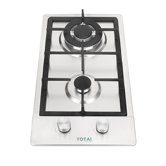 TOTAI 2 BURNER GAS HOB STAINLES STEEL - Totai