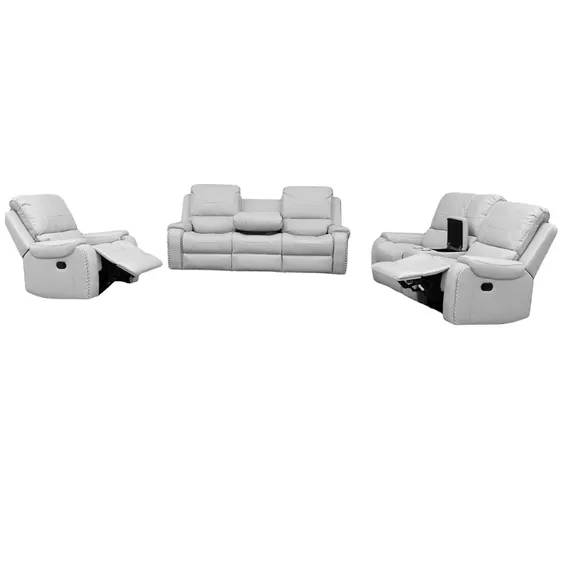 GOF Furniture Leo Reclining Sofa Set (Grey)