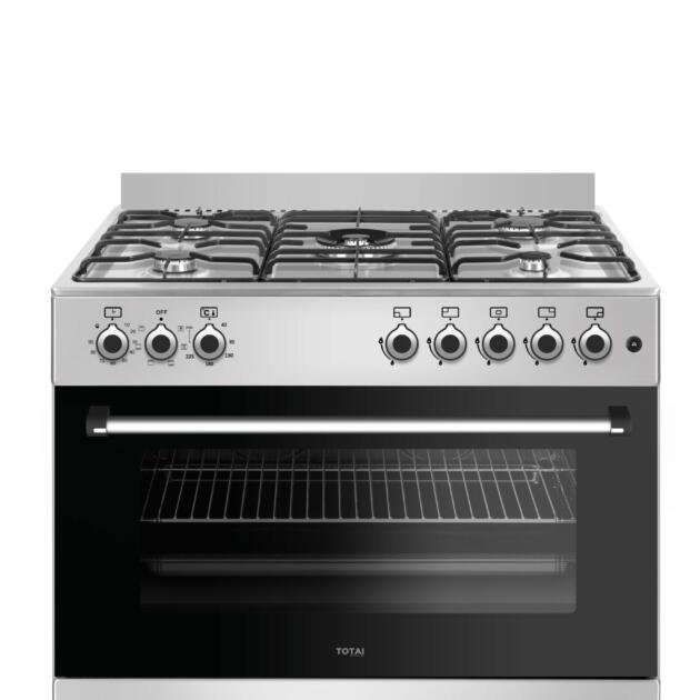 TOTAI TS 90CM 5 BURNER FULL GAS STOVE- STAINLESS STEEL - Totai