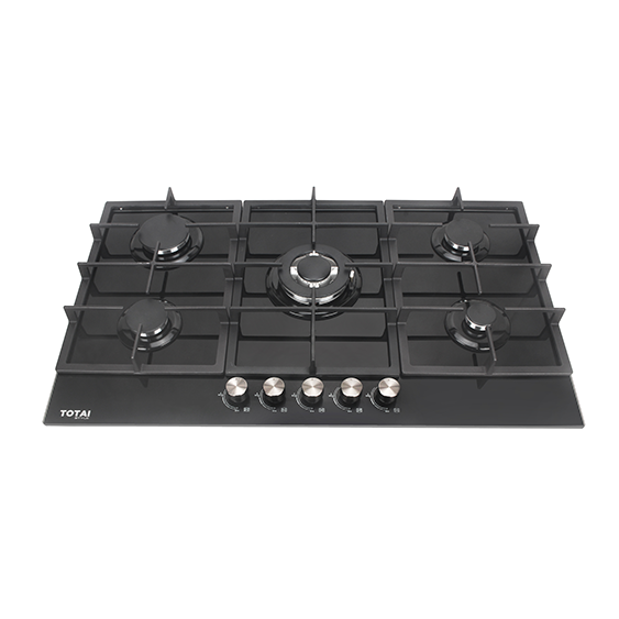 TOTAI 5 BURNER GAS HOB GAS ON GLASS - Totai