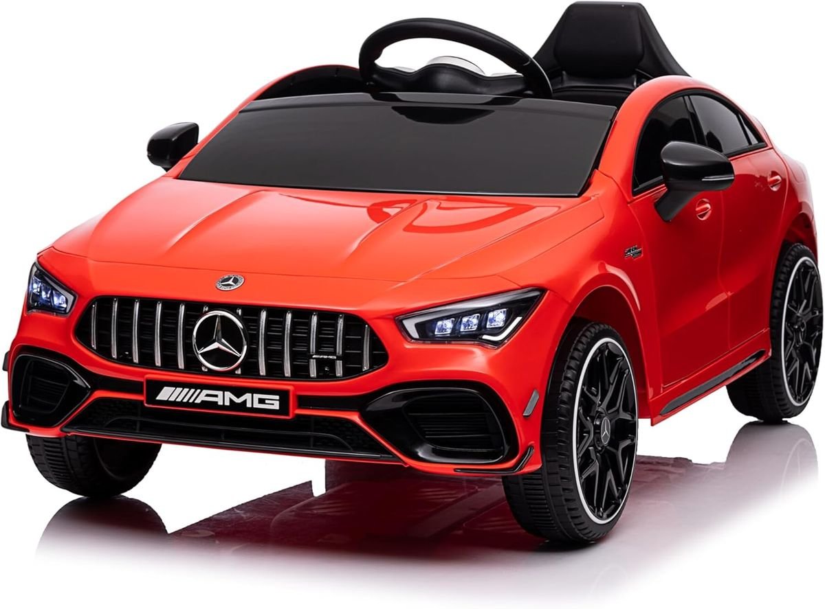 Ride-On Sports Car for Kids with Remote Control, Music & LED Lights (12V)